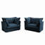 Ensemble de 2 fauteuils, ensemble de chaises d'appoint à siège profond, salle de lecture, chambre à coucher et espaces de travail, ensembles de fauteuils avec coussins moelleux, tissu chenille-868179894