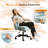 24.4 Inch Upholstered Swivel Office Chair With Leg Pegs And Wheels-1753660966