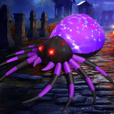 Araignée gonflable d'Halloween 5 pi avec lumières DEL intégrées