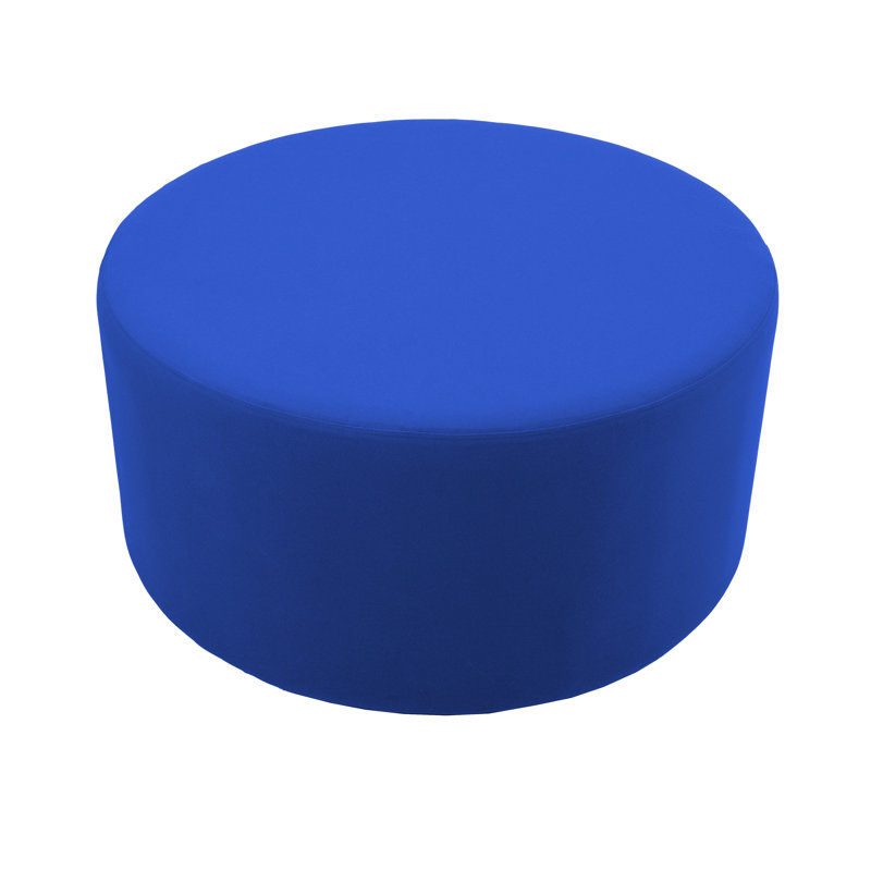 Repose-pieds d'extérieur rond 36 po avec Sunbrella®, H 18 po, Toile bleu pacifique