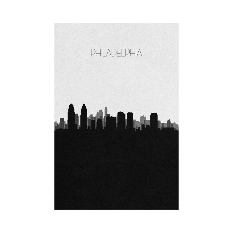 Philadelphia, Pennsylvania City Skyline by Ayse Deniz Akerman - Wrapped Canvas Gallery-Wrapped Canvas Giclée