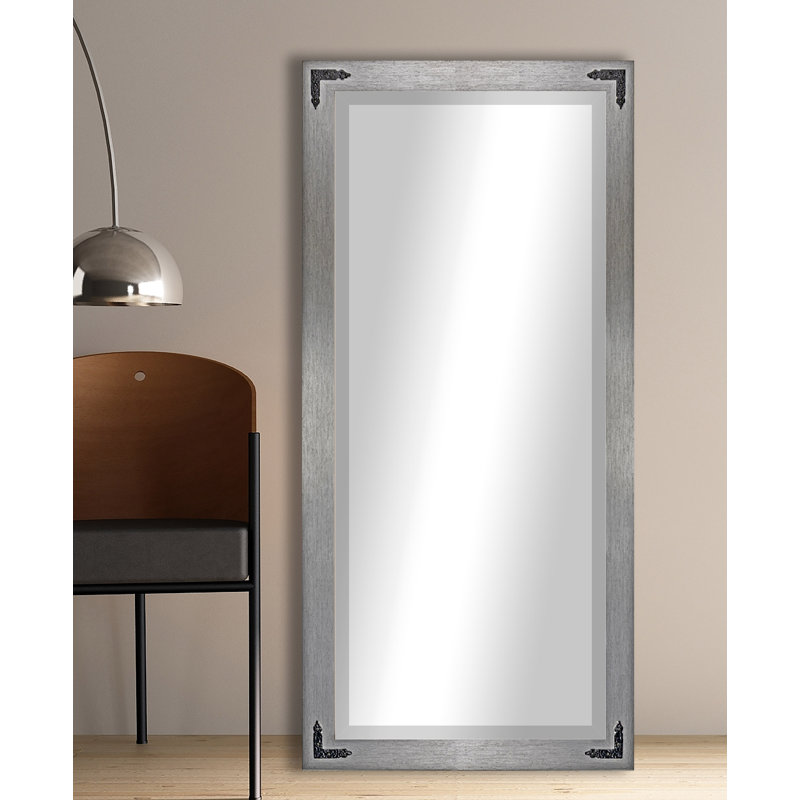 Heavner Wood Flat Mirror, 71" H x 31" W, Silver