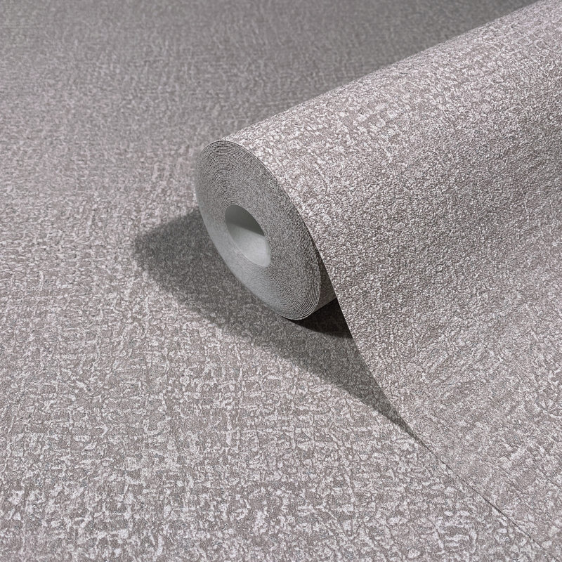 Galerie Odyssey Plain Texture Wallpaper, Grey
