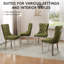 Chaises de salle à manger rembourrées en velours capitonné Modern (ensemble de 6)-1992106715