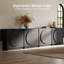 Buffet armoire avec portes symétriques et cercles réglables, ensemble de 4, noir espresso-460431631