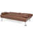 Maggie Twin 66'' Faux Leather Convertible Sofa-1687317401