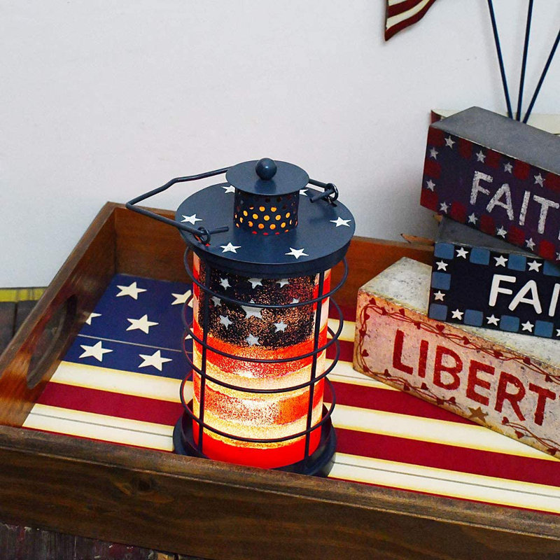 8.5'' H Glass Tabletop Lantern