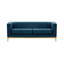 Buker Velvet Square Arms Sofa-372337277-372249297