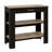 Kitchen Island 37" H, Two Open Storage Shelves, One Drawer, Four Legs,Towel Hanger, Black / Light Oak