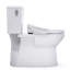 TOTO Glaston WASHLET+ S2 Two-Piece Elongated 1.28 GPF Universal Height Toilet with CEFIONTECT, Cotton White - MW4723346CEFG#01