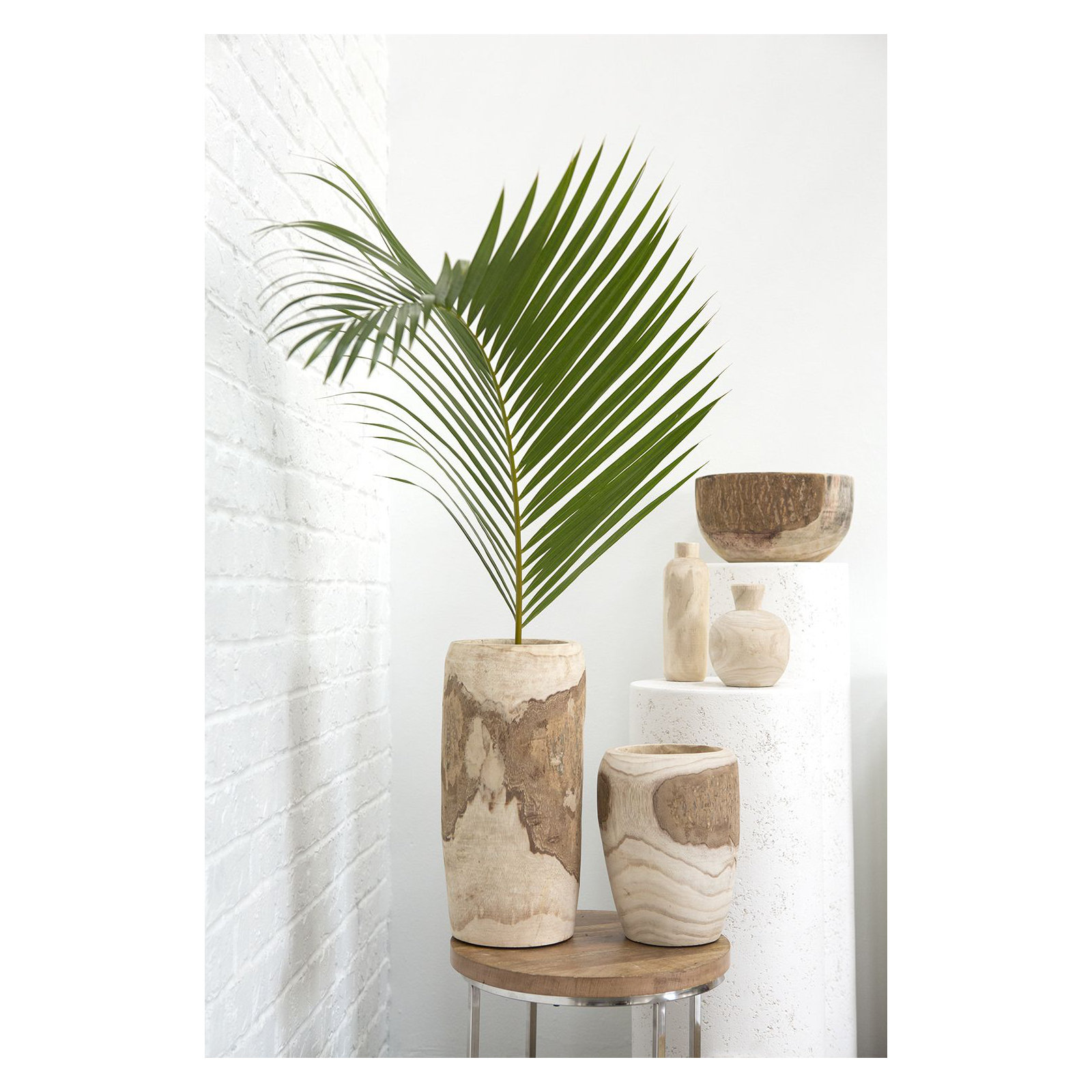 Brinton 9.5'' Handmade Wood Table Vase