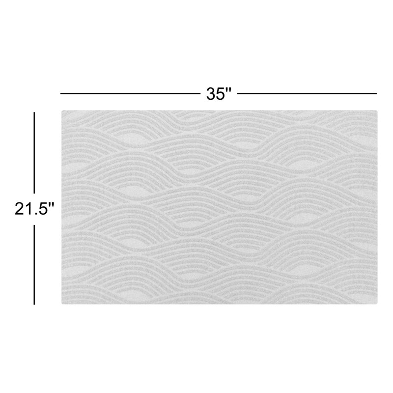WaterHog® Luxe Waves Non-Slip Indoor Outdoor Doormat, Wheat