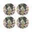 Fantasy Tropical White Vegan Leather Round Coasters-1989814263