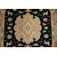 Charmant tapis de couloir traditionnel noir et saumon de qualité supérieure 3 x 13