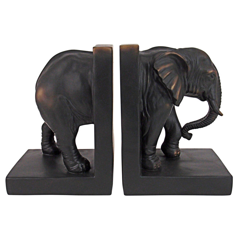 Serre-livres sculpturaux éléphant