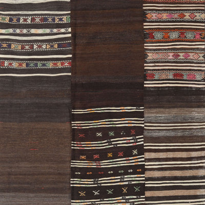 Tapis contemporain brun / noir