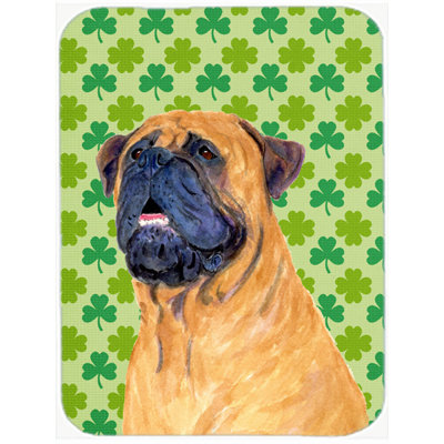 Shamrock Lucky Irish Wood Glass Cutting Board