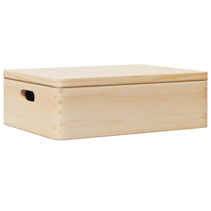 Lily Manor Solid Wood Decorative Basket, 10L, Brown, 13cm H x 40cm W x 30cm D
