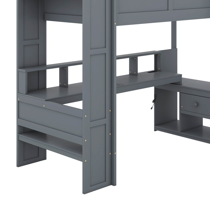  Lit mezzanine avec bureau Gaming, Simple