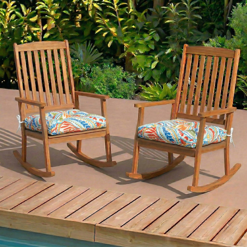 Coussins d'extérieur pour chaise de patio, Red Paisley