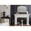 Console de 40 po x 31 po à conception arquée et miroir de style classique pour salle de bain