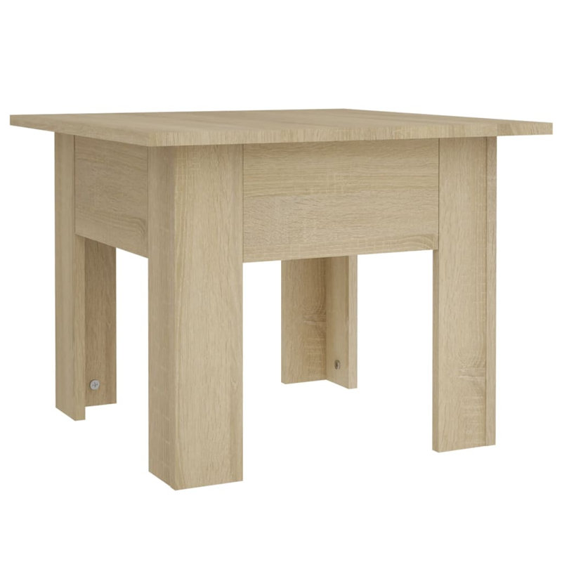 Table de bout en bois d'ingénierie, Blanc, 21,7 po x 21,7 po x 16,5 po