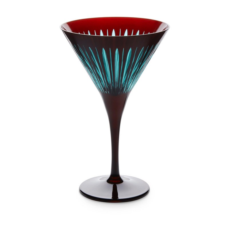Prism Martini Glasses, Bordeaux