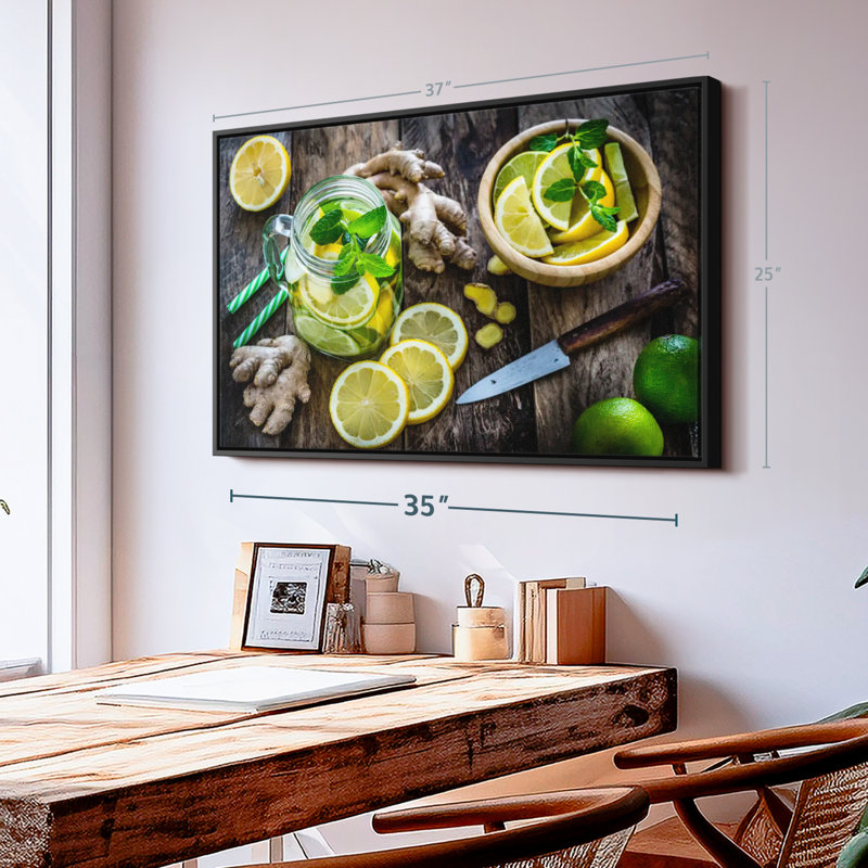 Impression sur toile Lemon Kitchen, H 9 po x l 13 po