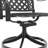 3-Piece All-Weather Cast Aluminum Dining Set With Black Frame, Includes 2 Swivel Chairs And 39.37-Inch Round Table-1786333491