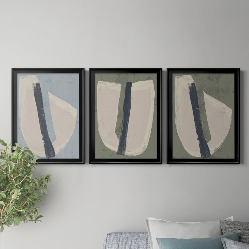 «Paper Slice II», reproduction encadrée de qualité supérieure - prête à être accrochée, H 36,5 po x l 79,5 po x P 1 po, Noir