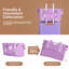 Ensemble de bagage 6 pièces, valise rigide de voyage en ABS avec serrure TSA, mauve clair