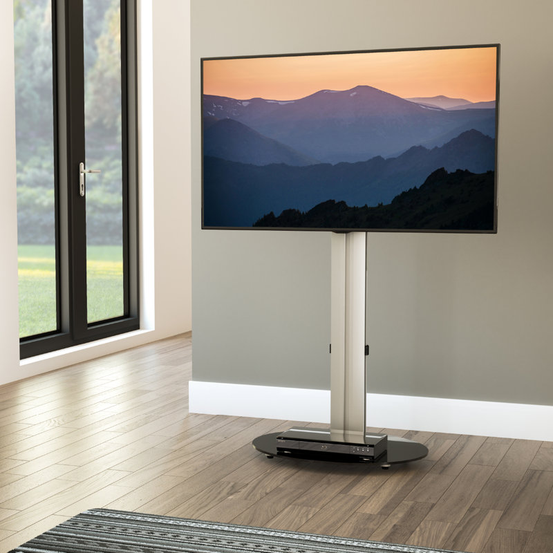 Castaner Unfinished TV Stand for TVs up to 55", Silver/Black