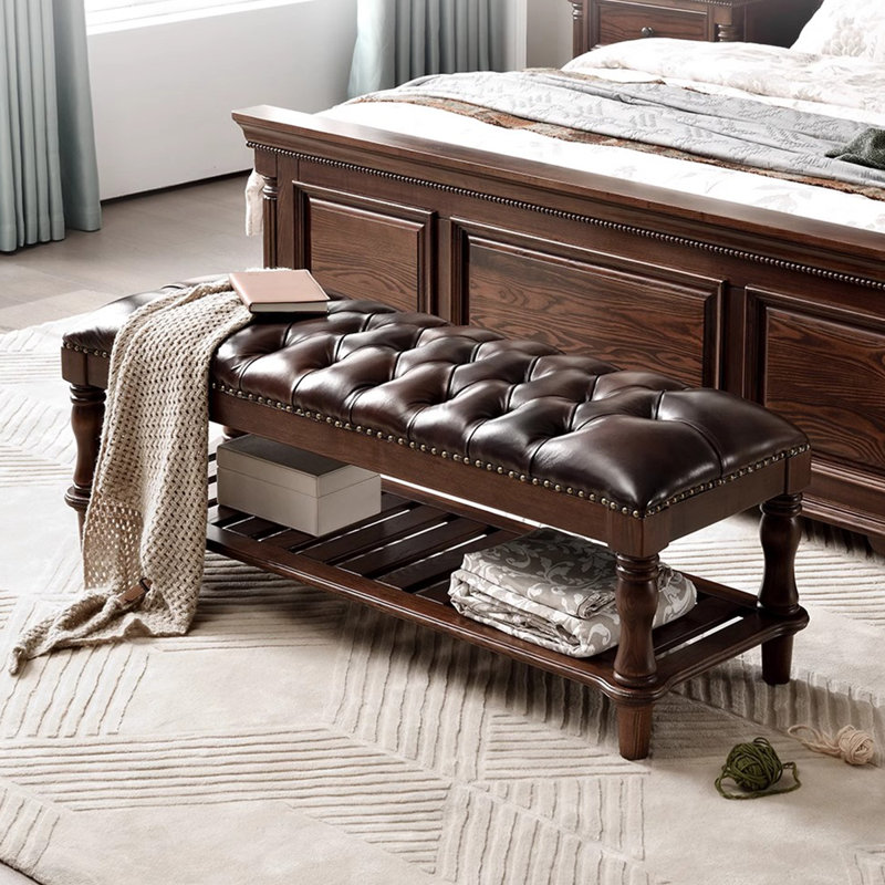 Banc en cuir moderne pour la chambre et le vestibule