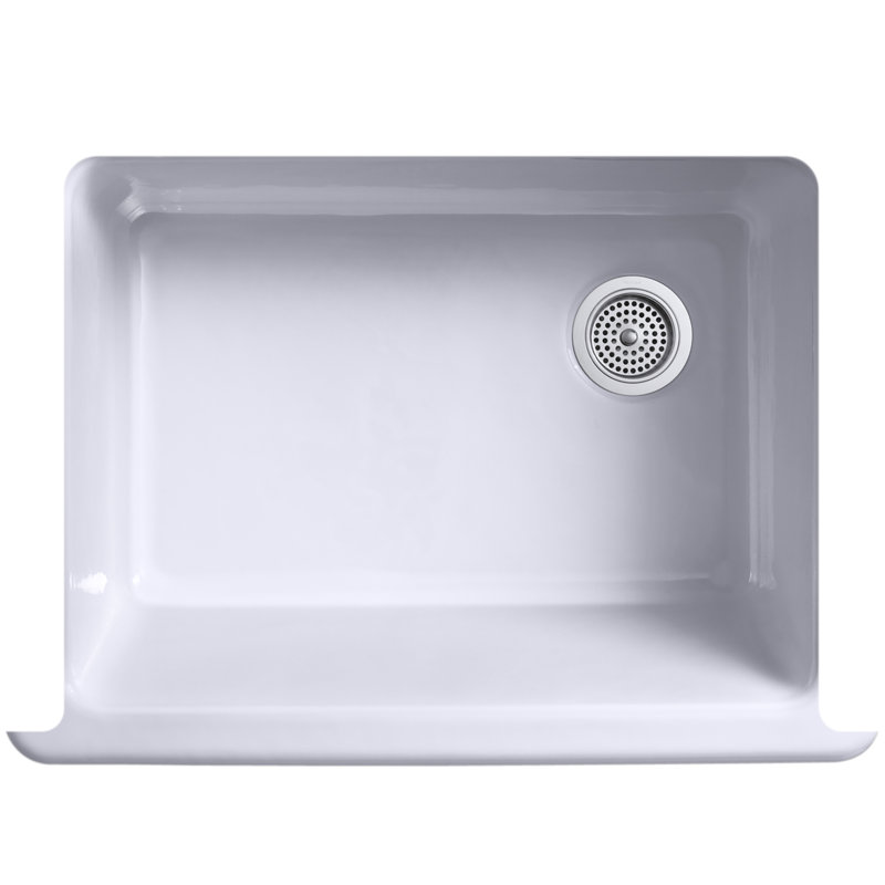 Whitehaven 29.69" L x 21.69" W Farmhouse Single Bowl Kitchen Sink, Gray Lavender