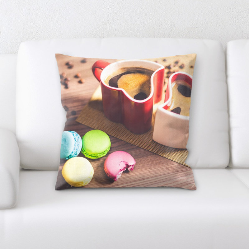 Coussin décoratif café