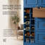 Garde-manger de 71 po de hauteur avec portes pliantes, garde-manger de style campagnard l 53 po avec tablette à micro-ondes et tablettes réglables-645965729