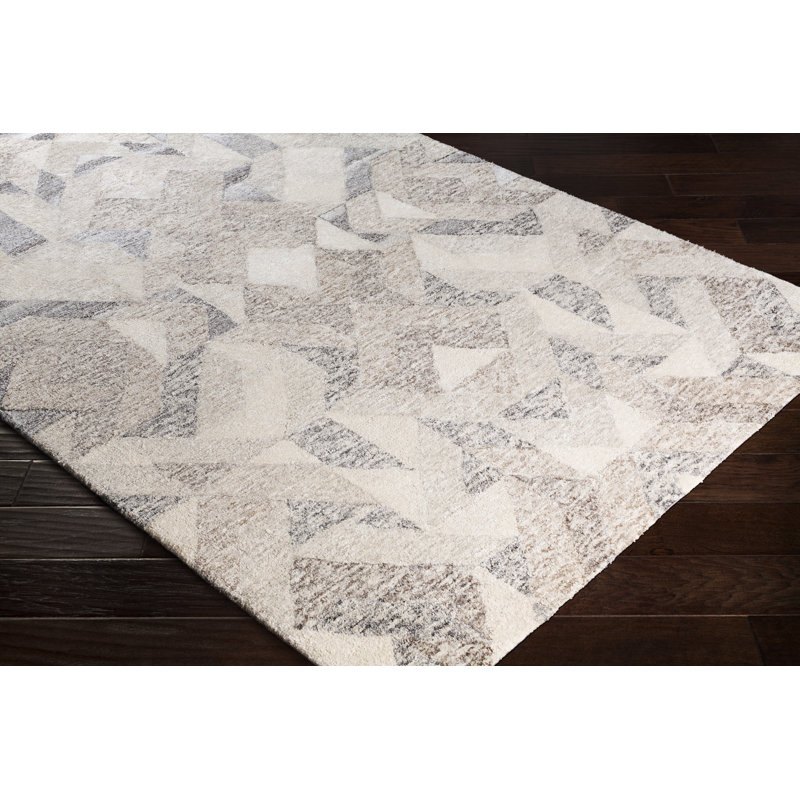 Chaput Hand Tufted Geometric Indoor Rug, Rectangle 5' x 7'6"