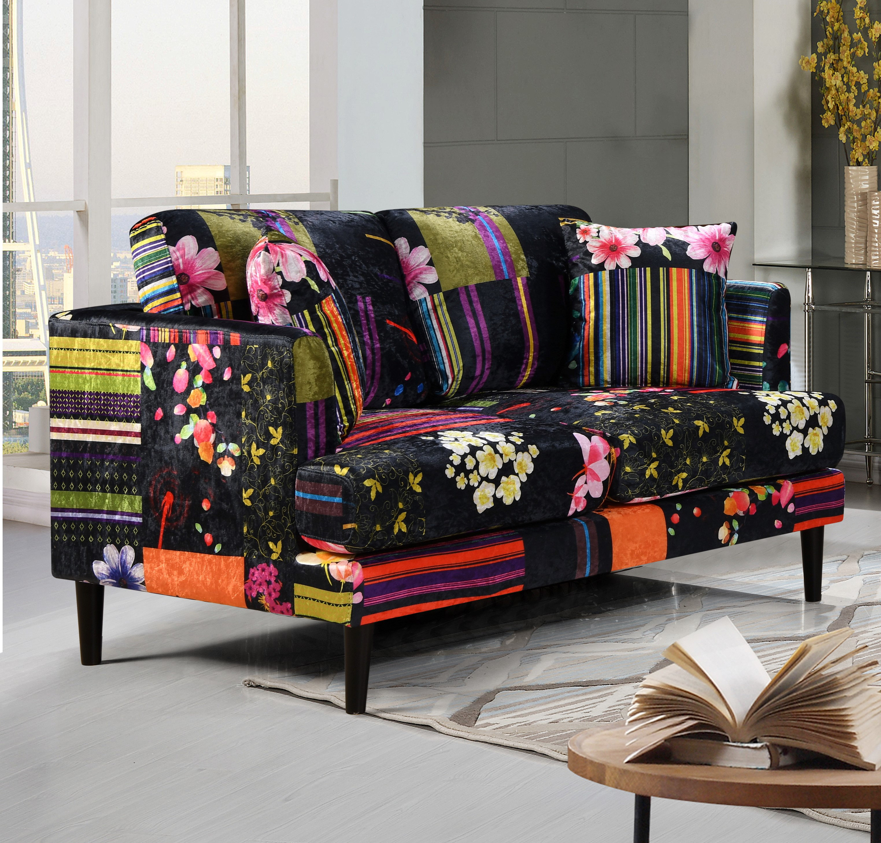 Wayfair patchwork deals sofa