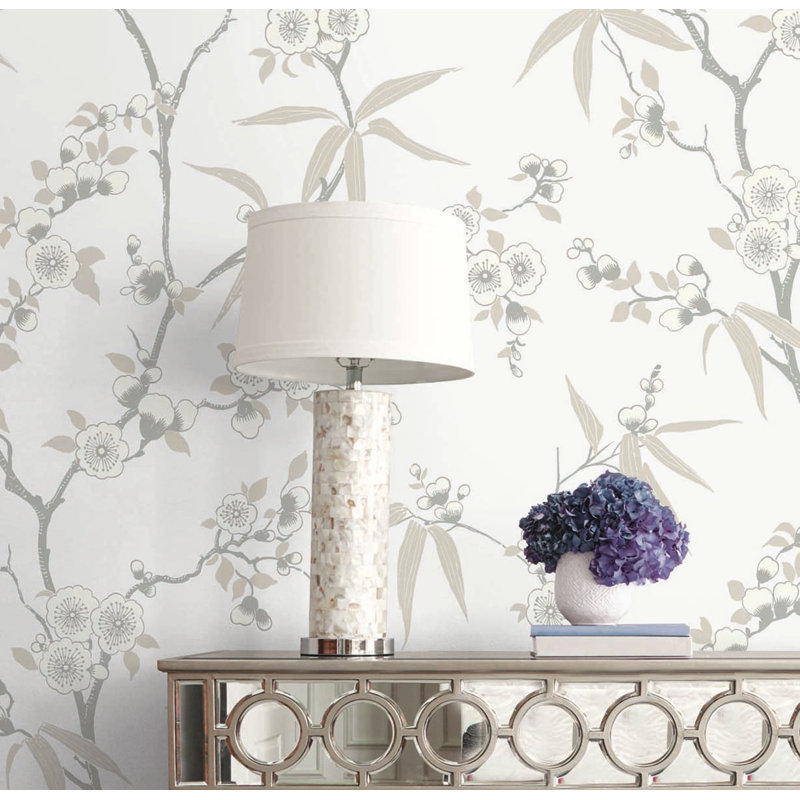 Rouleau de papier peint L 33 pi x l 20,9 po Asian Blossom, Matin