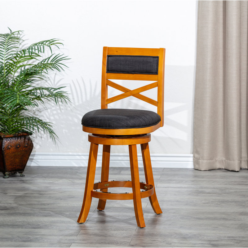 Tabouret de bar moderne et élégant avec un design classique et des caractéristiques haut de gamme, Siège gris / cadre naturel