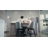 MINCETA Counter Height Bar Stools, 26" Swivel Bar Stools with Solid Wood Legs, Farmhouse Upholstered Barstools with Nailhead Trim Design for Kitchen Island, Home Bar, Performance Fabric, Gray-746343119-746343118