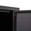 Armoire de rangement pliante noire avec portes verrouillables, tablette réglable, idéale pour le bureau, porte à ressort et armoire de rangement en tube d'acier solide-1538279060