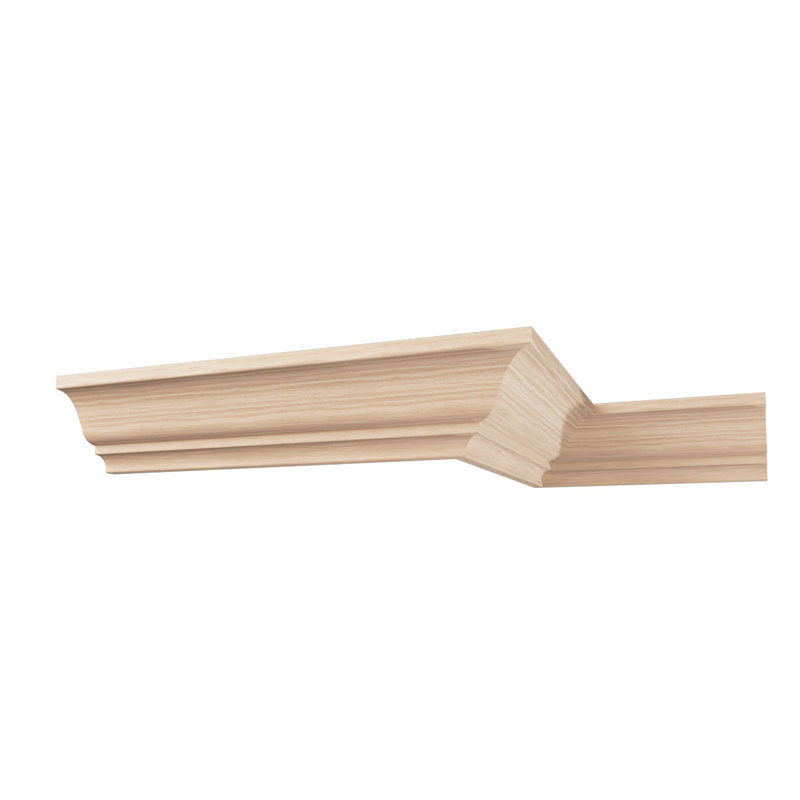 96" Red Oak Solid Wood Crown Molding