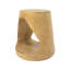 Table d'appoint creuse texturée en bois avec abat-jour naturel, conception stable à base large pour plus de stabilité, usages multiples et variés, 17,09 po de hauteur, capacité de 200 lb avec texture et ton
