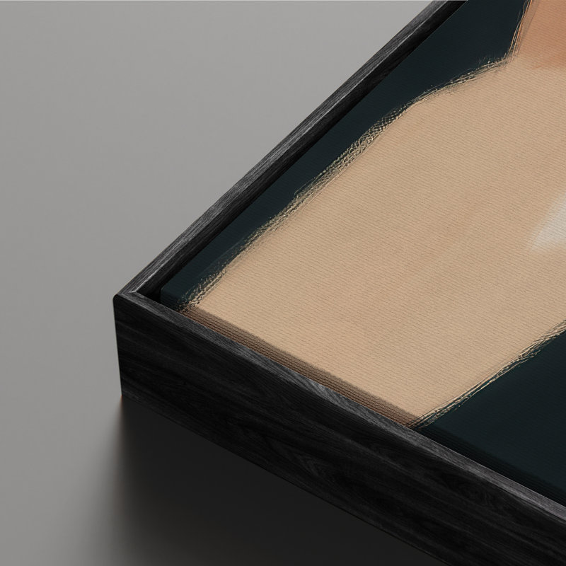 Art mural encadré sur toile, rétro muraux abstraits pour chambre à coucher, Noir, H 36 po x l 24 po