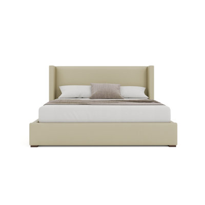 Vegan Leather Wingback Bed
