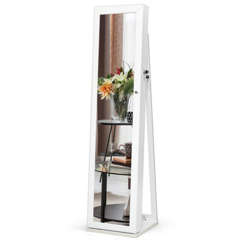 Armoire à bijoux autoportante avec Miroir