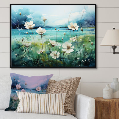 «Misty Flower Meadows II», reproduction sur toile