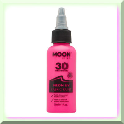 GlowDye Neon Pink 3D Fabric Paint 1.01 fl oz
