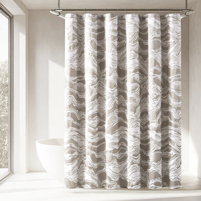 Rideau de douche Cascade Wave, Gris